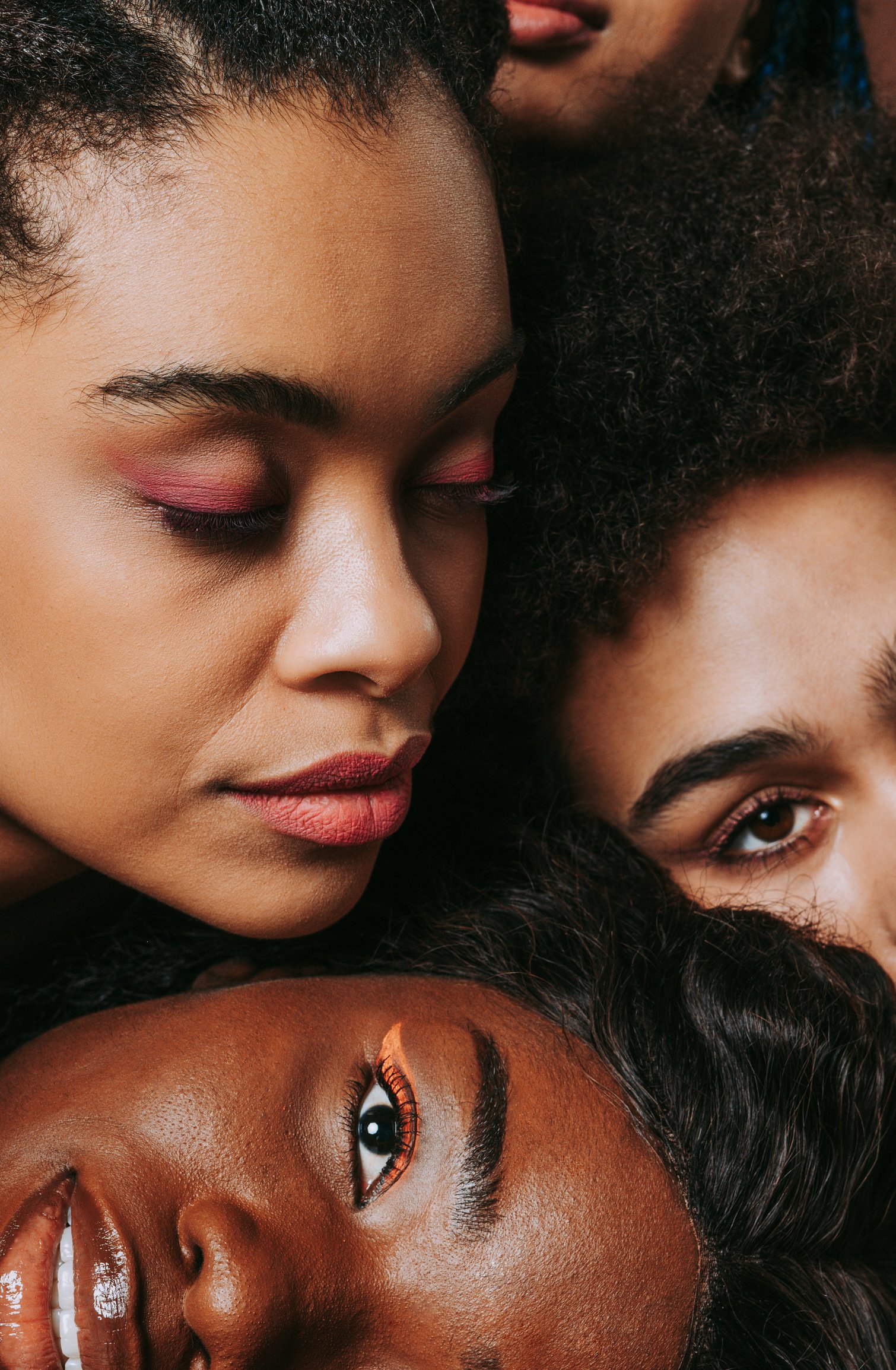 Beautiful Black Women Posing in Studio